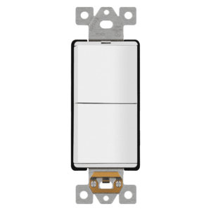 Lider Single Pole 15A Decorator Style Single Pole Double Switch with LED Indicator, Matte Finish