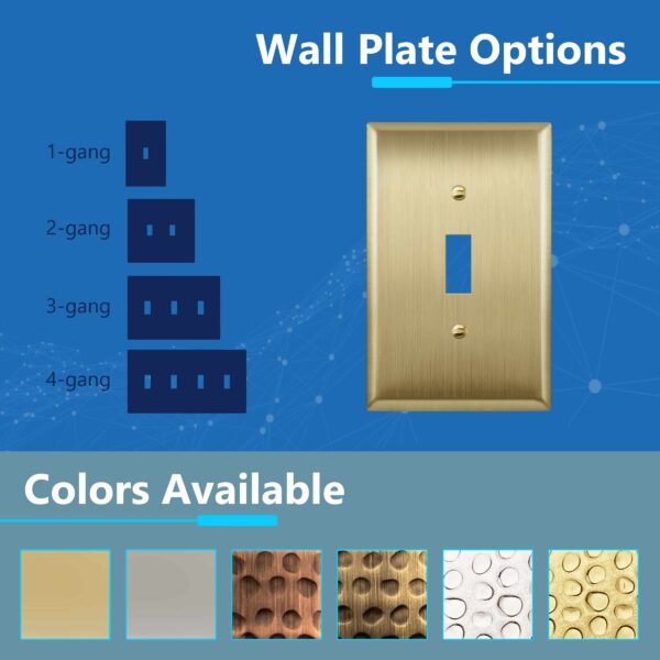 LIDER Toggle Light Switch Metal Wall Plate