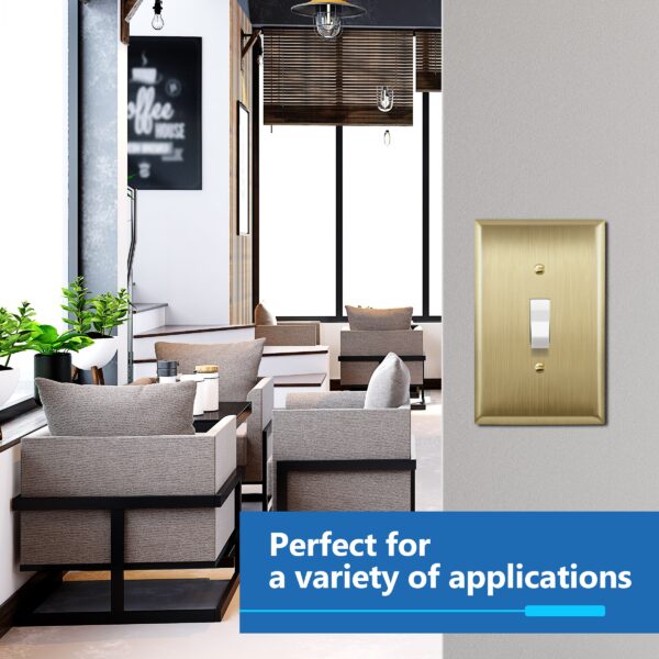 LIDER Toggle Light Switch Metal Wall Plate