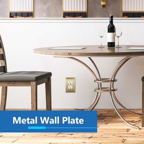 LIDER Duplex Receptacle Metal Wall Plate