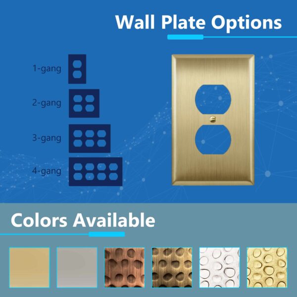 LIDER Duplex Receptacle Metal Wall Plate