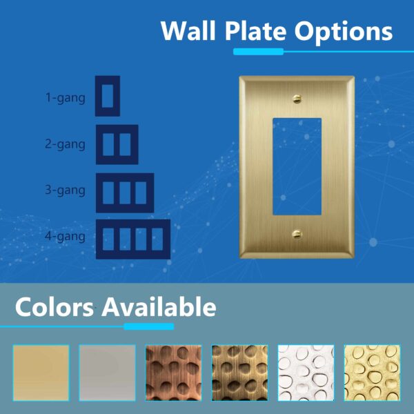LIDER Decorator Switch or Receptacle Metal Wall Plate