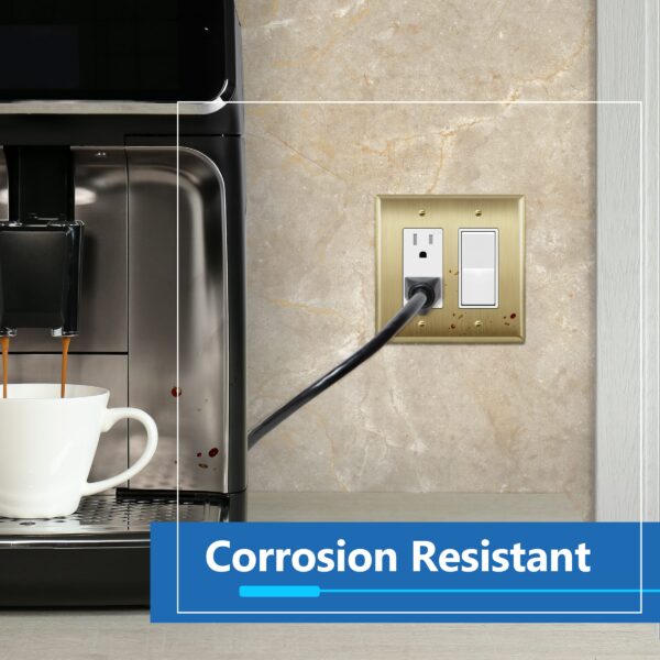 LIDER Dual Decorator Switch or Receptacle Metal Wall Plate