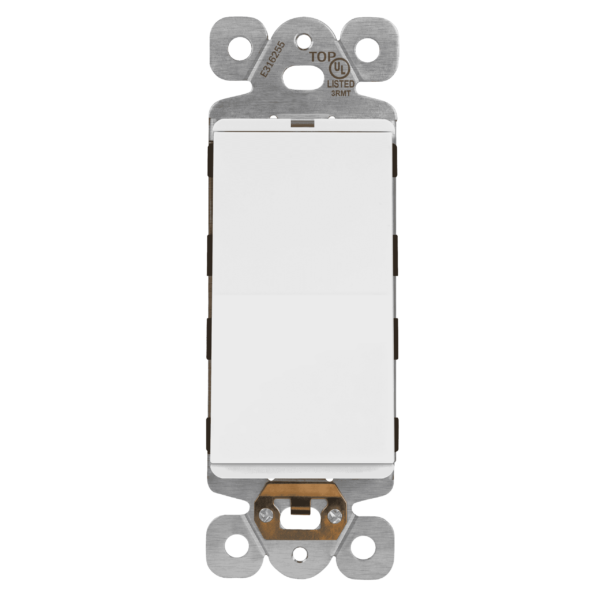 Lider Single Pole 15A Decorator Style Single Pole Switch with LED Indicator, Matte Finish Switch