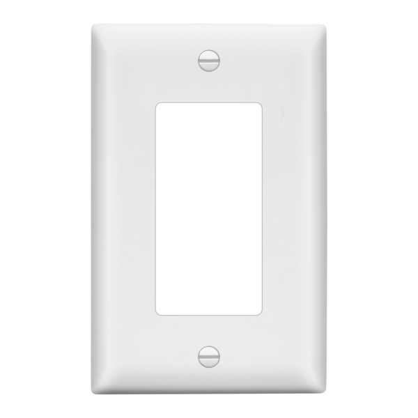 Lider 1-Gang Mid-Size Decorator Wall Plate with Screws, Matte Finish