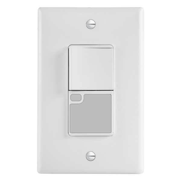LIDER LED Guide Light Paddle Switch with Automatic Daylight Sensor and Wall Plate