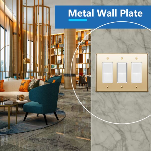 LIDER Triple Decorator Metal Wall Plate