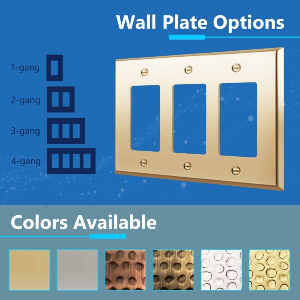 LIDER Triple Decorator Metal Wall Plate