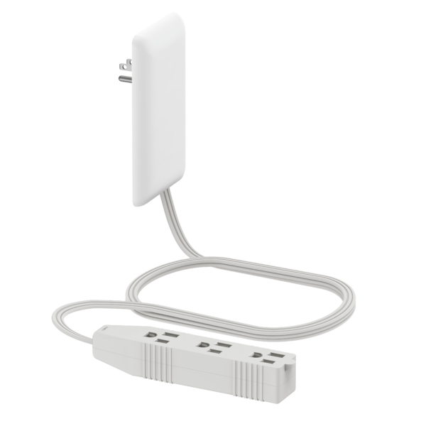 LIDER Outlet Extender with 3 Receptacles, 3ft Cord